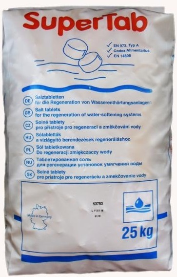Tabletová sůl 25kg SuperTab 1000Kg (paleta)